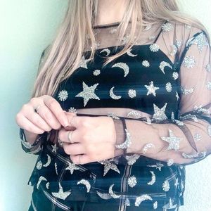 mesh, sparkly motel top!